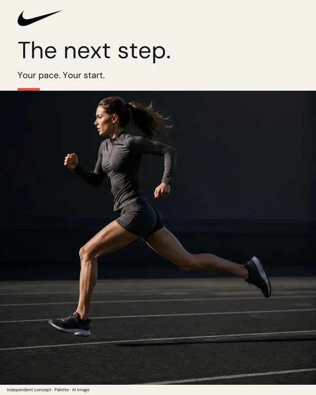 AI advertising concept for Nike